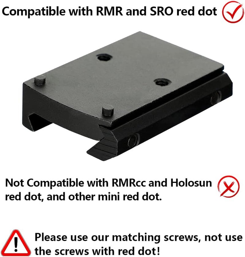 ohhunt Ruggedized Miniature Red Dot Reflex Low Picatinny Mount for RMR and SRO - Image 3